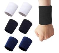 3 Paia Polsino Sportivo Elastici,Fasce da Polso Elastico Polso Bande,Sport Sweatband Polsino Uomo Donna,Antisudore Cinturini,Morbido Addensato per Basket Palestra fitness Ginnastica Tennis8X8cm