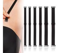 3 paia Reggiseno Spallina di Ricambio Elastico Regolabile Removibile, Spalline Reggiseno Regolabili, Spalline Reggiseno di Ricambio(Nero, 1.2cm+1.5cm+1.8cm)