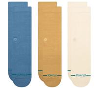 3 Paia Stance Casual Shelter Calzini Crema/Blu da Uomo Taglia Grande (9-13)