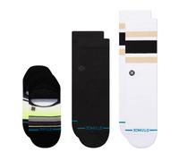 3 Paio Stance Icon Serie Girocollo / Quarter / No Show Multicolore Uomo Misura (