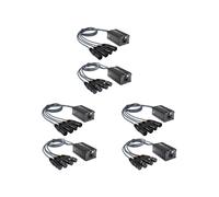 3 Paio XLR Maschio/Femmina 4 Canali Snake 3 Pin XLR/DMX un Ethercon RJ45 Cat5/Cat6 Extender Ethernet per Palco Dal Vivo, Nero