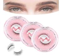 3 Pairs Eternaljoymart False Eyelashes,Reusable Glue-Free False Eyelashes,Waterproof,Lightweight Wispy Lashes,Suit For Natural Makeup (Natural-3 Pairs, B-22)