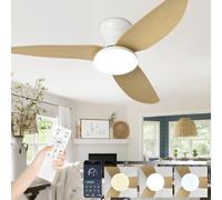 3 Pale Da Soffitto Con Luce 100cm Lampadario Con Ventilatore Da Soffitto E Telecomando Plafoniera Ventola Da Soffitto Silenzioso Design Memoria Dimmerabile LED 6 Velocità Motore DC Reversibile E Timer