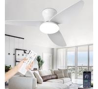 3 Pale Da Soffitto Con Luce 100cm Lampadario Con Ventilatore Da Soffitto E Telecomando Plafoniera Ventola Da Soffitto Silenzioso Design Memoria Dimmerabile LED 6 Velocità Motore DC Reversibile E Timer