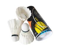 3 palline da badminton con traiettoria stabile per un preciso | Prestazioni equilibrate: la testa in sughero sintetico consente proprietà di volo stabili con controllo preciso della
