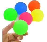 3 palline di gomma grandi neon XL, circa 60 mm, per bambini