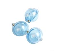 3 palline galleggianti da pesca in linea progettate per una linea ottimale attraverso e prestazioni di galleggiabilità (blu trasparente)