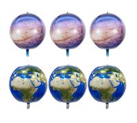 3 palloncini a forma di cielo stellato, 3 palloncini decorativi per feste, palloncini in pellicola mondiale, palloncini per globo
