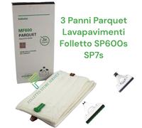 3 Panni Parquet Folletto Lavapavimenti SP600S SP7s Vk220s VK200 VK7s + Koboclean