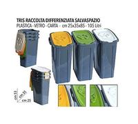 3 PATTUMIERE PATTUMIERA BIDONE SECCHIO RACCOLTA DIFFERENZIATA SLIM PER RIFIUTI C