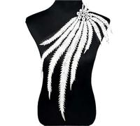 3 Pc Black Flower Neckline Collar Lace Applique Fabric For Apparel Sewing On Home Textiles For Dress Scrapbooking(Color 9)