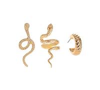 3 PC in Ottone Serpente Orecchino Pinze Senza Piercing Punk Non Trafitto Orecchini A Clip Polsini Dell'orecchio per Le Donne degli Uomini Nero Falso Piercing Gioielli Convenient And Attractive