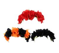 3 Pcs Addobbi+halloween Dai Del Paradiso Rose Cerchietto Con Fiori