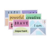 3 PCS Adesivi Murali Educativi Per Bambini Ritorno Materiale Scolastico