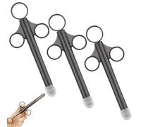 3 Pcs Applicatori Lubrificante,Applicatori Vaginali,Siringa Riutilizzabile per Gel Lubrificante,Siringa Vaginale e Anale con Anello di Trazione e Impugnatura,per Lubrificanti Sessuali e Gel Vaginali