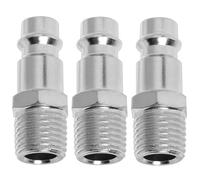 3 Pcs Attacchi Connettore rapidi europei 1/4"BSP Raccordi Aria Compressa, Rapido per innesto aria e connettori Maschio, Compressori per Linea, per Tubo dell'Aria per Compressi