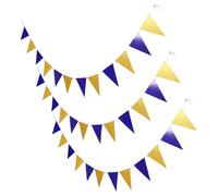 3 Pcs Bandiera Del Partito Triangolare Bandiere Stendardo Banner