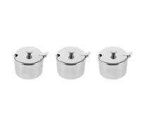 3 PCS Barattoli Con Cucchiai E Coperchi Contenitore Lo Zucchero Cucchiaio