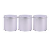 3 Pcs Barattoli Di Metallo Con Coperchio Contenitore Stoccaggio in