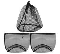 3 Pcs Borsa Rete Nera Porta Soldi Con Coulisse Stucchi Per Giocattoli