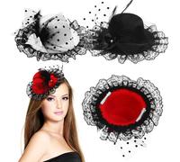 3 Pcs Cappello Fascinator Da Festa Del Tè Banchetto Copricapo Per Il