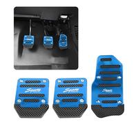 3 PCS Car Non-Slip Aluminum Alloy Pedal Pads, Manual/Automatic Gearbox Gas Pedal Brake Pedal Cover, Anti-rubbing Car Clutch Pedal Kits, Auto Universal Replacement Accessories (blue)