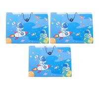 3 Pcs Cartella Fisarmonica in Plastica Organizzatore Di File Cartelle