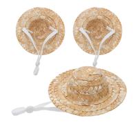 3 Pcs Casco Da Cappello Di Paglia Pulcino Cane Piccolo Indossare Per Il Pollo