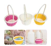 3 Pcs Cestino Di Pasqua Per La Celebrazione Della Uova Imitazione Rattan