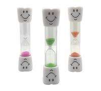 3 Pcs Clessidra Clessidra Bambini Timer 3 Colori Orologio Sabbia 3 Mins per Bambini Spazzolando I Denti,Scuola,Asilo nido, Ufficio, Attività