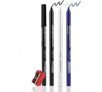 3 Pcs Colorato Gel Glitter Eyeliner,Eyeliner impermeabile Labbra Liner Ombra occhi Matite sopracciglia Penna Eye Makeup (01#+19#+07#)