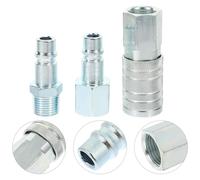 3 Pcs Connettore Rapido Raccordo Innesto Dritto Raccordi Per Tubi Metallici