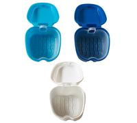 3 Pcs Contenitore Dentiera Per La Conservazione Della Protesi Caso Di