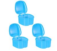 3 Pcs Contenitore Per Protesi Dentarie Dentiera Caso Di La Conservazione Della