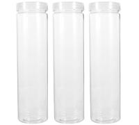 3 Pcs Contenitori Plastica Coperchio Contenitore Lo Zucchero Barattolo Di