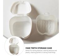 3 Pcs Coppette Per Protesi Dentarie Contenitore Dentiera Caso Di