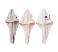 3 Pcs Cuffia Per Asciugare Capelli Asciugamani Asciugamano Secco Veloce