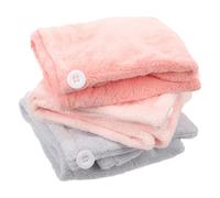 3 Pcs Cuffia Per Asciugare Capelli Asciugamani Tappo Di Asciugatura Dei