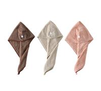 3 Pcs Cuffia Per Capelli Asciutti Turbante Asciugamano Assorbenti