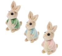 3 Pcs Decorazione Della Statua Di Coniglio Mini Coniglietto Resina