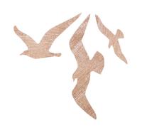 3 Pcs Decorazione Murale Con Uccelli in Sculture Da Parete Scultura Legno