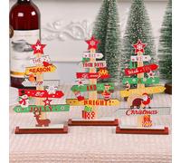 3 Pcs Decorazione Per Il Desktop Le Vacanze Artigianato Del Legno