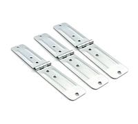 3 Pcs Extended Thickened Widened Galvanized Iron Hinge Weldable Heavy Duty Flip for Wooden Crate Industrial Cabinet(46 * 255 * 2.5mm)