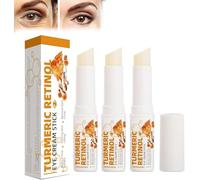 3 PCS Eye Bags, for Eye Bags, Turmeric Retinol Eye Cream Stick, Anti Aging Under Eye Cream, Hydrating Eye Balm Stick for Dark Circles, Puffiness, and Fine Lines Reduction