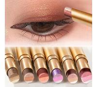 3 PCS Eyeshadow Stick Set, Portable Double-ended three Tone Eyeshadow Gradient Stick, Glitter Eye Shadow Waterproof Eye Shadow Pen for Eye Make Up Tool