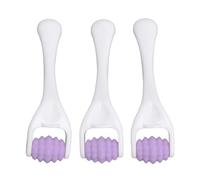 3 Pcs Face Muscle Massage Roller Silicone Deep Relaxation Relieve Fatigue Facial Eye Massage Roller For Home Office Gym Beauty Routine (Viola)