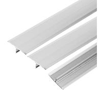 3 Pcs Fascia in Alluminio per Transizione Pavimento (0.8"x3 Ft, Argento)
