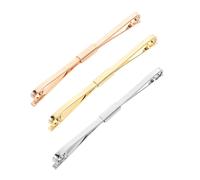 3 Pcs Fermacravatta in Metallo Alla Moda Maschile Fermagli Metallici