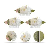 3 Pcs Fermaglio Capelli Sposa Pettini Decorativi Per Pettine Accessori Donna