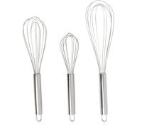 3 PCS Frusta Da Cucina in Acciaio Inossidabile, (21cm, 25cm, 29cm), Frusta a Mano Piccola E Grande, Frullino Manuale Sbattitore Cucina, Ideale Come Frustino Cucina per Uova, Pastella e Panna